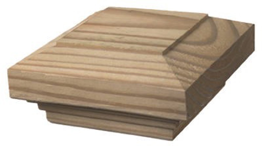 Universal Forest Prod 106086 Yellow Pine Post Cap 4 In X 4 In X 5-1/2 In Ornamental Tiffany Fancy
