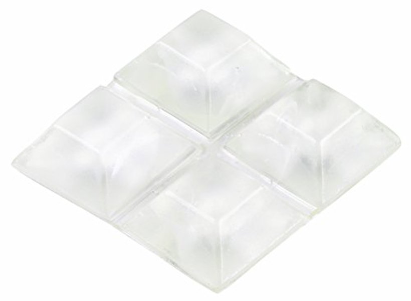 Shepherd Hardware 9565 Non-Skid Self-Adhesive Bumper Pad 3/4 Inch Square Clear