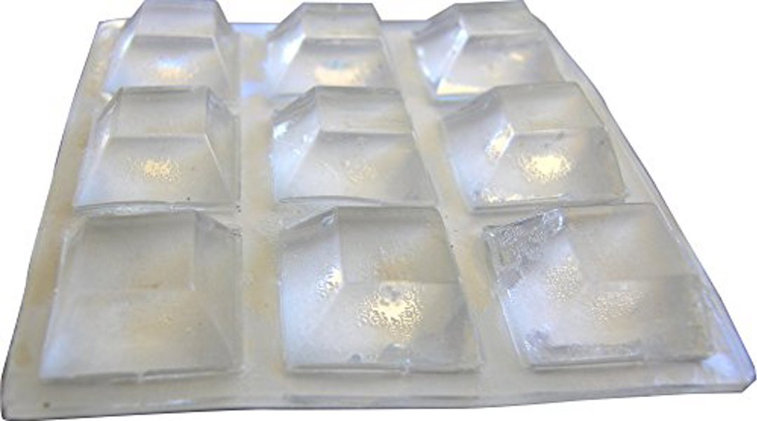 Shepherd Hardware 9562 Non-Skid Self Adhesive Bumper Pad 1/2 Inch Square Clear