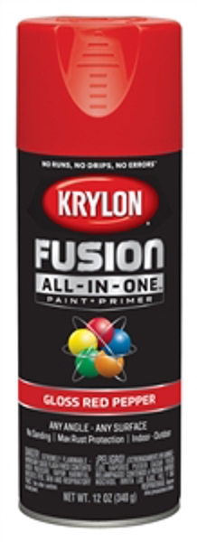 Krylon K02720007 Red Pepper Gloss Spray Paint 12 Oz Red