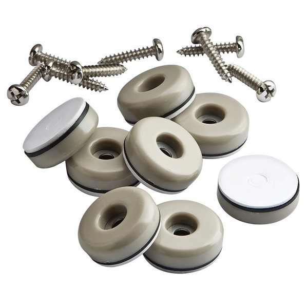 Shepherd Hardware 9452 Round Furniture Glide 1 Inch Beige