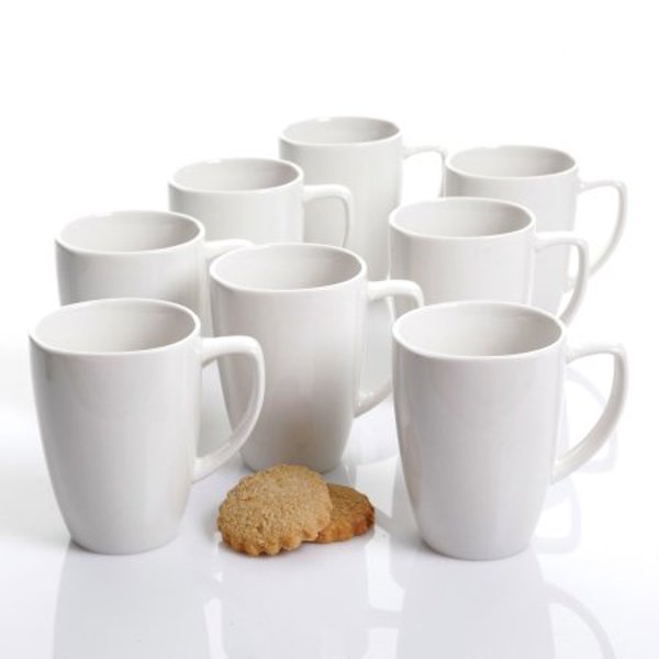 GIBSON OVERSEAS INC 108044.08 Mug Set 8 Piece 12 Oz White