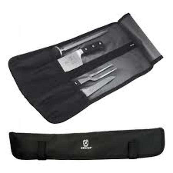 Mercer Culinary M30004M Knife Roll 4 Pocket for 4 Millennia Knives and Steel