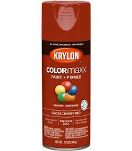 KRYLON K05511007 Red Cherry Enamel Gloss Spray Paint 12 Oz Red