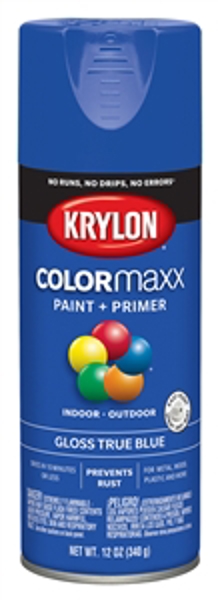 KRYLON K05543007 Gloss True Blue Enamel Spray Paint 12 Oz Blue