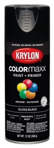 KRYLON K05505007 Spray Paint 12 Oz Black Enamel Gloss