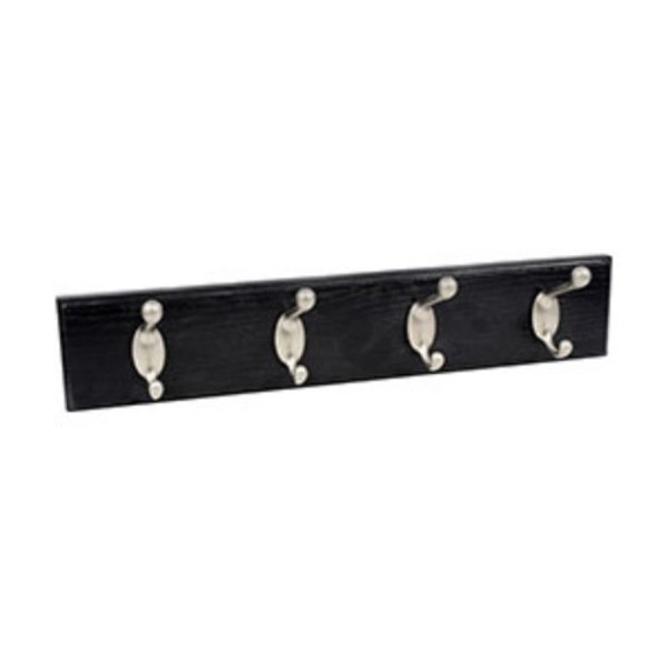 Hillman Group 515708 Hook Board 18 In Black 4 Hooks