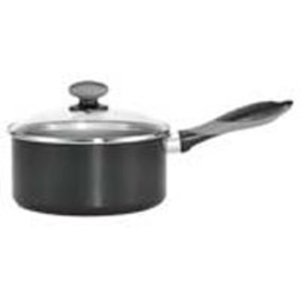 T-FAL CORPORATION A7972184 Sauce Pan 1 Qt Nonstick Aluminum with Glass Lid Get-a-Grip
