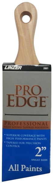 Linzer Products 2861PE2 Angled Sash Brush 2 In Short Wooden Handle