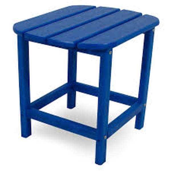 POLY-WOOD, INC. SBT18PB Side Table 18 In Pacific Blue