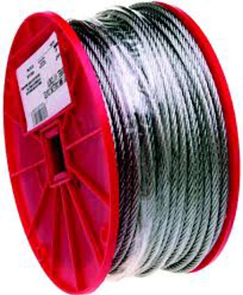 Campbell Chain 7000927 Aircraft Cable 5/16 In 200 Ft Steel Galvanized 1960 Lb Capacity