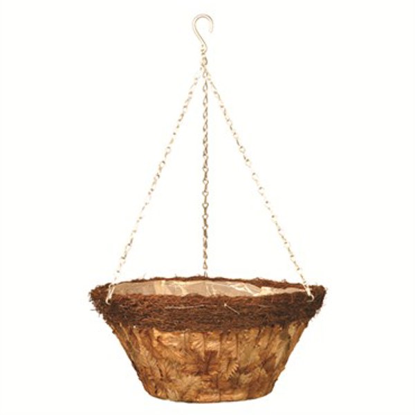 BRAUN 31512 Leaf Flat Bottom Hanging Basket 14 In
