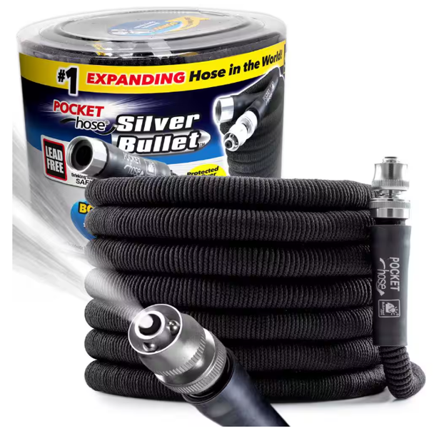 Telebrands 17843-6 Expanding Garden Hose 3/4 In x 50 Ft Black