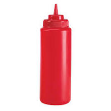 028238252602P 8 Oz Red Squeeze Bottle
