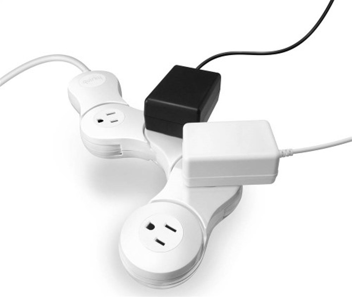 Viatek VPVJP-WH01 4 Outlet Surge Protector Quirky Pivot Power Junior White