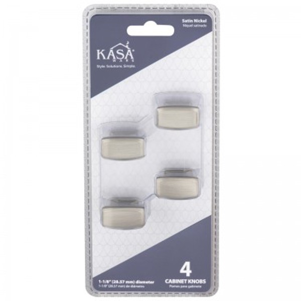 Hardware Resources K083SN-4 Satin Nickel Cabinet Knob 1-1/8 In Overall Length