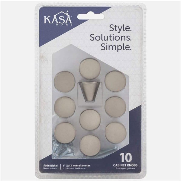 Hardware Resources K512SN-10 Satin Cabinet Knob 1 In Diameter