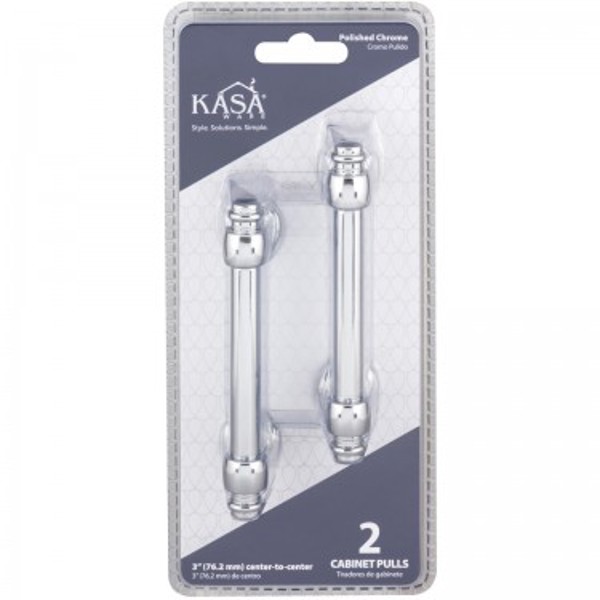 Hardware Resources K2083PC-2 Cabinet Pull 4 In Overall Length 3 In Center to Center Polish