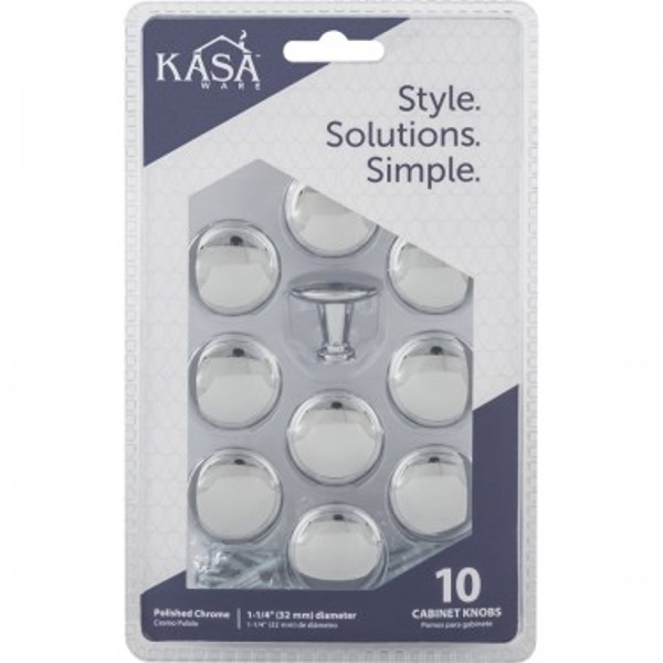 Hardware Resources K591PC-10 Cabinet Knob 1-1/4 In Diameter Polished Ring
