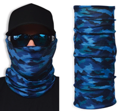 BLUE CAMO FACE GUARD ADULT