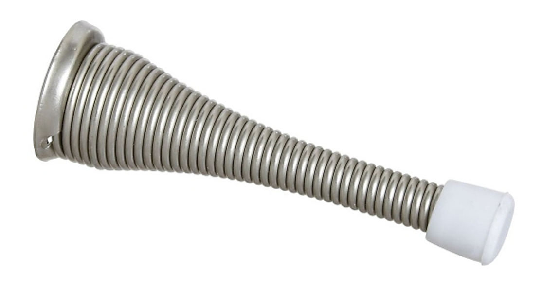 National Hardware N331-140 Door Stop Spring 3 In Satin Nickel Plastic Steel