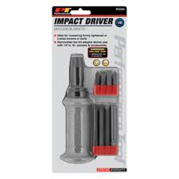 Performance Tools W2504 Reversible Impact Driver 1/2 In with 8 Bits