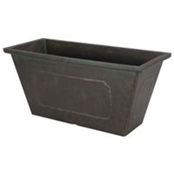Landscapers Select PT-S049 Resin Planter 9 X 8 In Black Metallic
