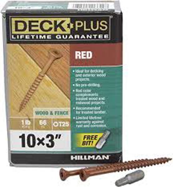 Hillman Group 48432 Decking Screw 1 Lb Red