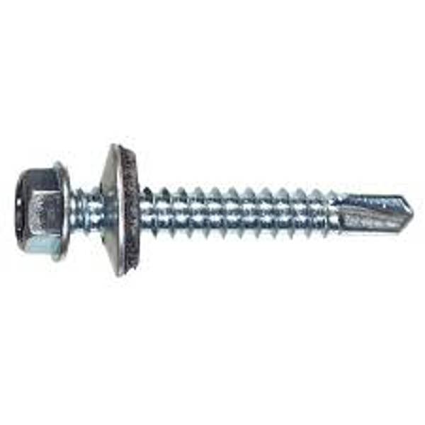 Hillman 47976 Self Drilling Screw 1/4 14x2 Inch Hex Washer Head Neoprene