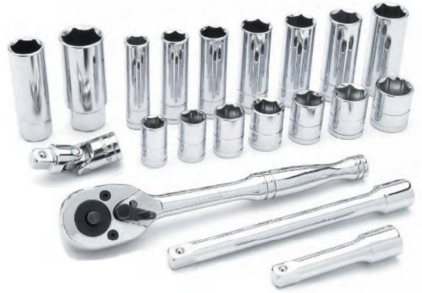 Performance Tools W38911 20 Piece 3/8 In Drive Socket Set