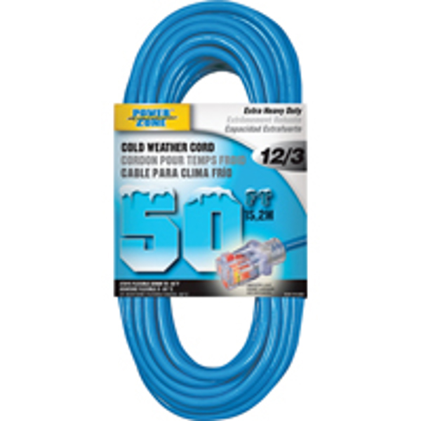 POWERZONE ORCW511830 Cord 50 Ft 12/3 Glacier