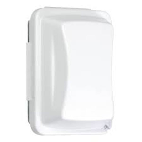 Hubbell Electrical Products MM410W Weatherproof Cover In Use 1 Gang Box Rectangle White Plastic