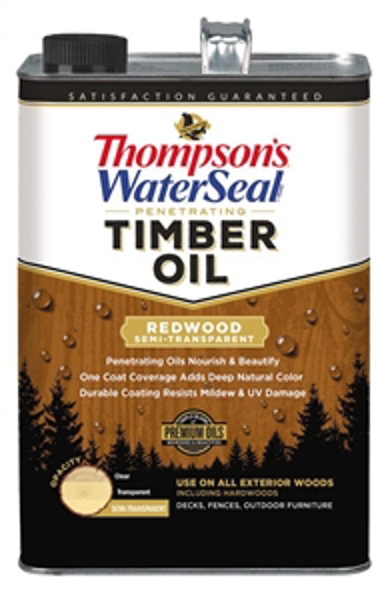Thompsons TH.048821-16 Semi Transparent Timber Oil 1 Gal Redwood