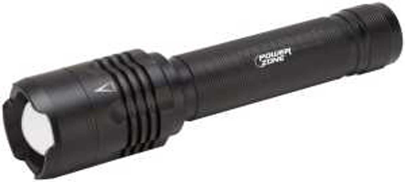 POWERZONE 12139 LED Flashlight 2000 Lumens Black