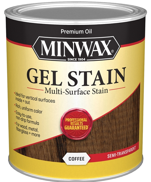 Minwax 660910000 Stain Gel 1 Qt Multi Surface Coffee
