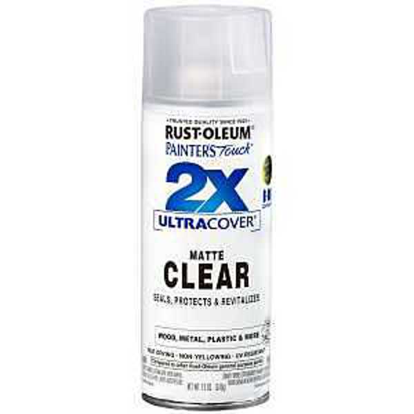 Rust-Oleum 334022 Spray Paint 12 Oz Clear Matte 2X Ultra Cover