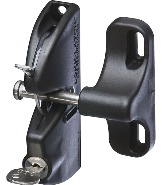 National Hardware N346-201 Lock Latch 4 9/16 In Glass Polymer Black