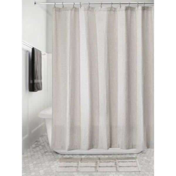 InterDesign 74667 Waffle Shower Curtain Heathered Linen