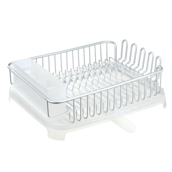 InterDesign 51416 Aluminum Dish Drainer with Swivel Spout