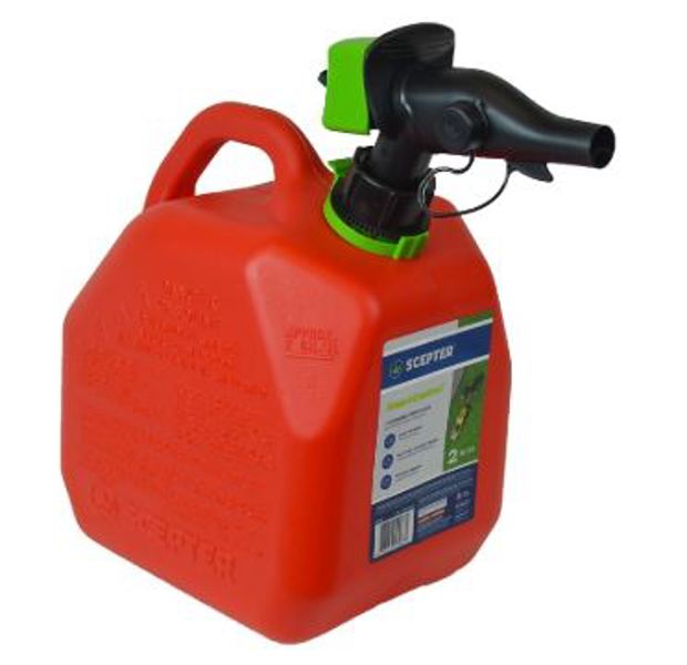 Scepter Corporation FR1G201 Gas Can 7.6 L Red with Smart Control Easy Pour Spout HDPE