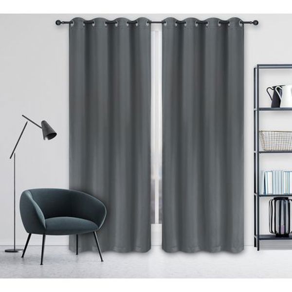 Safdie 51521.Z.75 Total Blackout Curtain Panel 54x84 Charcoal Black
