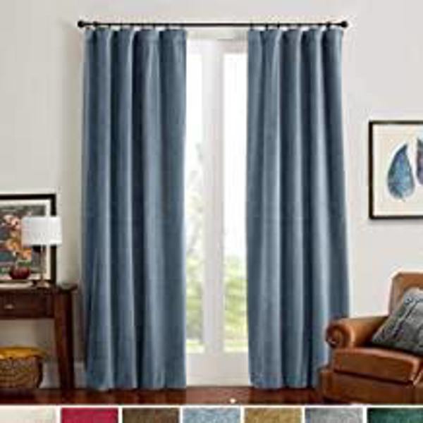 Safdie 51495.Z.82 Bella Batiste Curtain 86 In Denim Blue