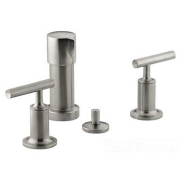 Kohler 14431-4-BN Vertical Spray Faucet Brushed Nickel with Lever Handles