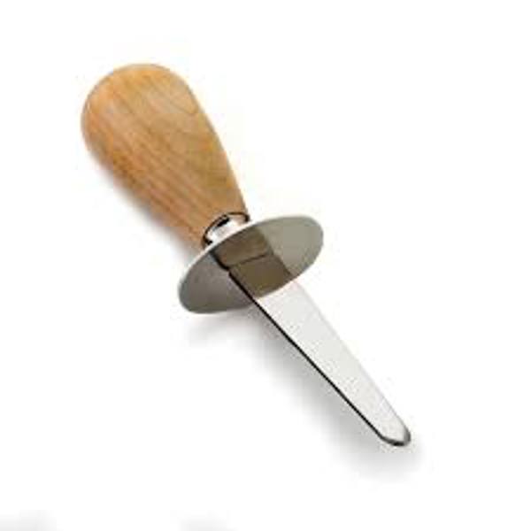 Browne Foodservice 575687 Oyster Knife Carbon Steel with Guard