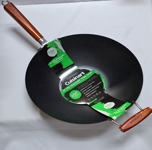 Cuisinart/Waring CSW26-36H Pre-Seasoned Wok 14 In with Helper Handle