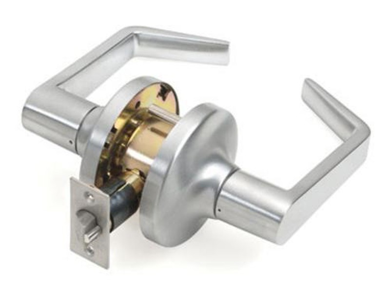 Tell Manufacturing CL100013 Heavy Duty Passage Lock Satin Chrome Grade 2