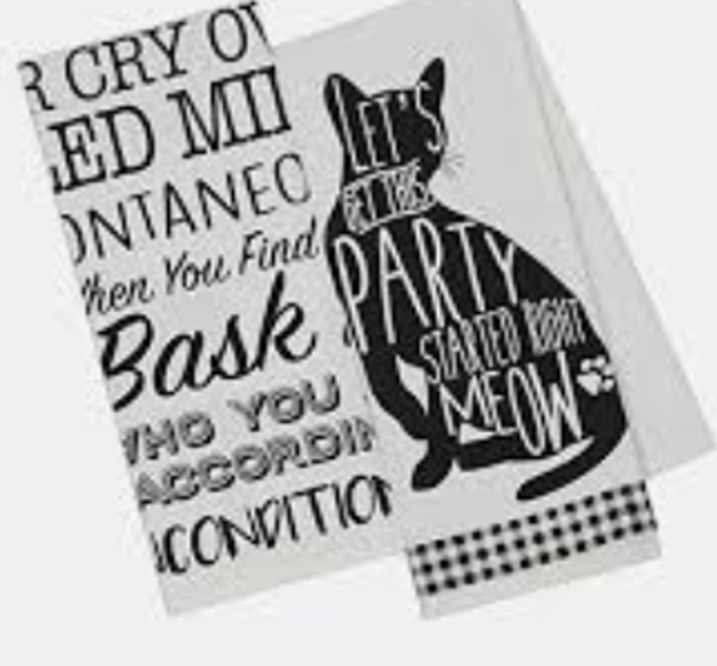 Design Imports 90201 Cats Printed Dish Towel