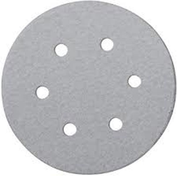 Mercer Abrasives 5806080 6 In Sanding Disc 80 Grit 6 Dust Holes Platinum Hook and Loop