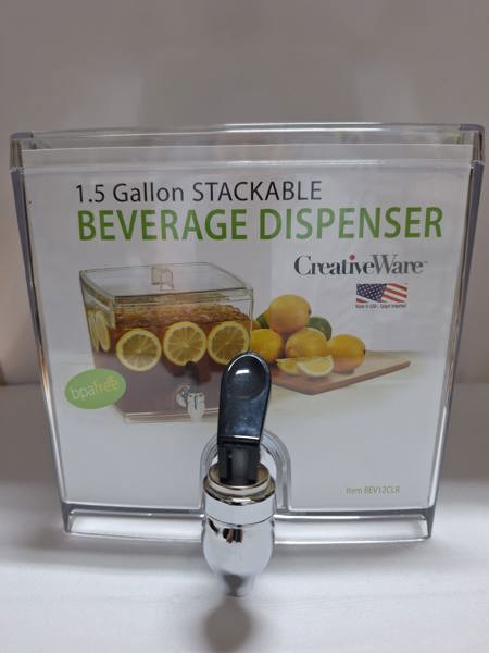 Creative Bath Products BEV12CLR Beverage Dispenser Clear with Spigot No Base Sleeve