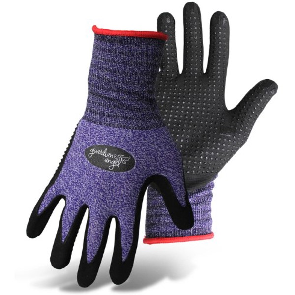 BOSS MFG CO 8444S Dotted and Dipped Gloves Small Purple Assorted Color